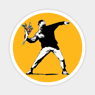 Banksy Flowers Magnet